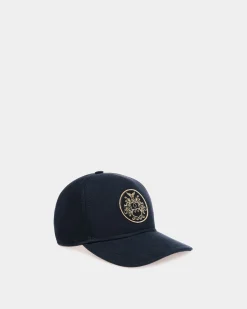 Adrien Brody Travel Collection Baseball Hat In Navy Blue Cotton