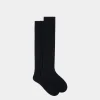 Adrien Brody Travel Collection Socks In Navy Blue Wool Blend
