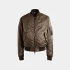 Adrien Brody Travel Collection Bomber In Military Green Nylon