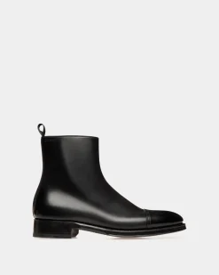 Adrien Brody Travel Collection Bootie In Black Leather