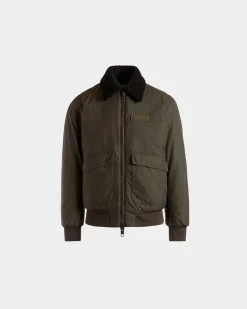 Adrien Brody Travel Collection Blouson In Olive Green Nylon