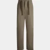 Adrien Brody Travel Collection Pants In Military Green Cotton