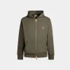 Adrien Brody Travel Collection Hoodie In Olive Green Cashmere Blend