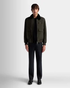 Adrien Brody Travel Collection Blouson In Olive Green Nylon