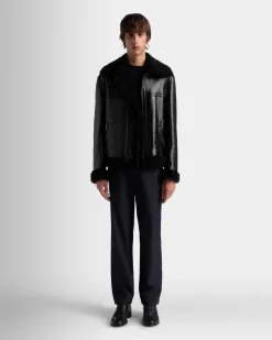 Adrien Brody Travel Collection Blouson In Black Leather