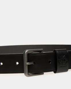 Adrien Brody Travel Collection Belt In Black Leather