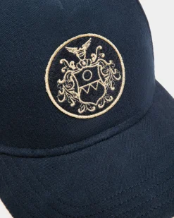 Adrien Brody Travel Collection Baseball Hat In Navy Blue Cotton