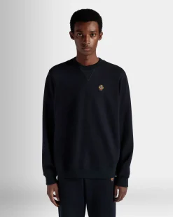 Adrien Brody Travel Collection Crewneck Sweatshirt In Navy Blue Cashmere Blend