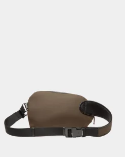 Adrien Brody Travel Collection Crossbody In Military Green Nylon