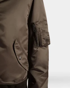 Adrien Brody Travel Collection Bomber In Military Green Nylon