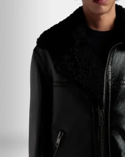 Adrien Brody Travel Collection Blouson In Black Leather