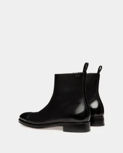 Adrien Brody Travel Collection Bootie In Black Leather