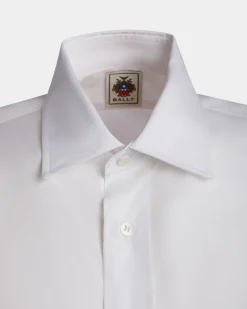 Adrien Brody Travel Collection Long Sleeve Shirt In White Cotton