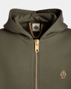 Adrien Brody Travel Collection Hoodie In Olive Green Cashmere Blend