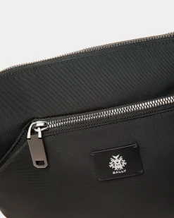 Adrien Brody Travel Collection Crossbody In Black Nylon