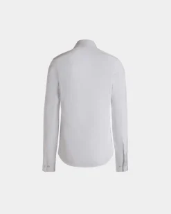Adrien Brody Travel Collection Long Sleeve Shirt In White Cotton