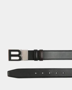B Bold 35mm Reversible And Adjustable Belt In Black And Brown Leather
