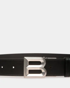 B Bold 35mm Reversible And Adjustable Belt in Black Leather