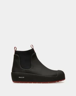 Bally Curling Booties In Black Leather