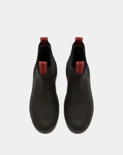 Bally Curling Booties In Black Leather