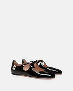 Ballyrina Flat In Black Patent Leather