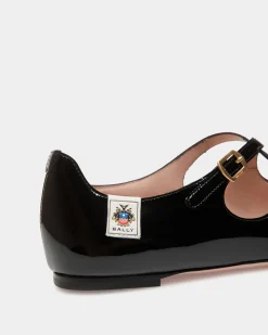 Ballyrina Flat In Black Patent Leather