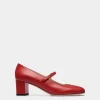 Ballyrina Mary-Jane Pump In Candy Red Leather