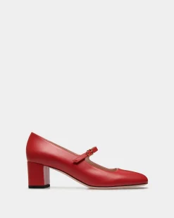 Ballyrina Mary-Jane Pump In Candy Red Leather
