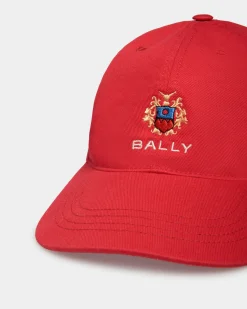 Baseball Hat in Candy Red Cotton