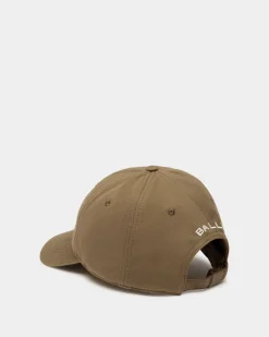 Baseball Hat With Bally Crest Label In Brown Cotton