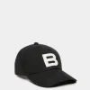 Baseball Hat With Logo In Black Cotton