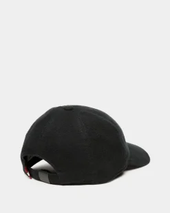 Baseball Hat With Logo In Black Cotton