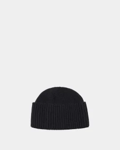 Beanie In Navy Blue Cashmere