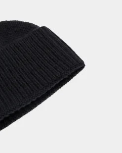 Beanie In Navy Blue Cashmere
