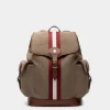 Beckett Backpack In Khaki Cotton Canvas