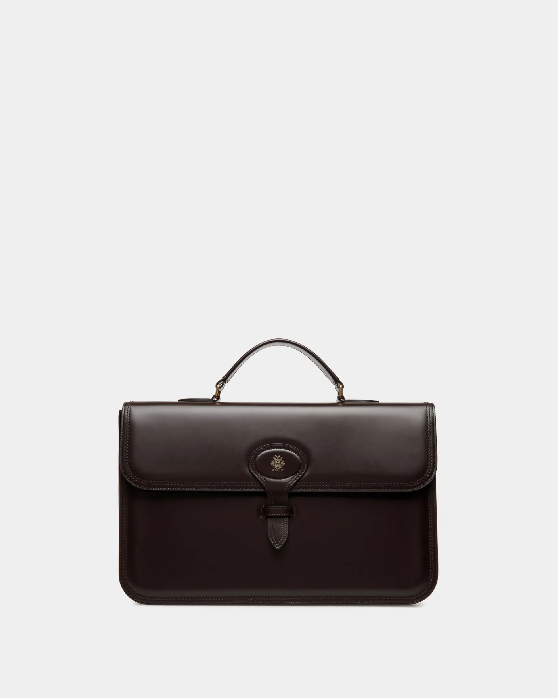 Beckett Briefcase In Ebano Leather