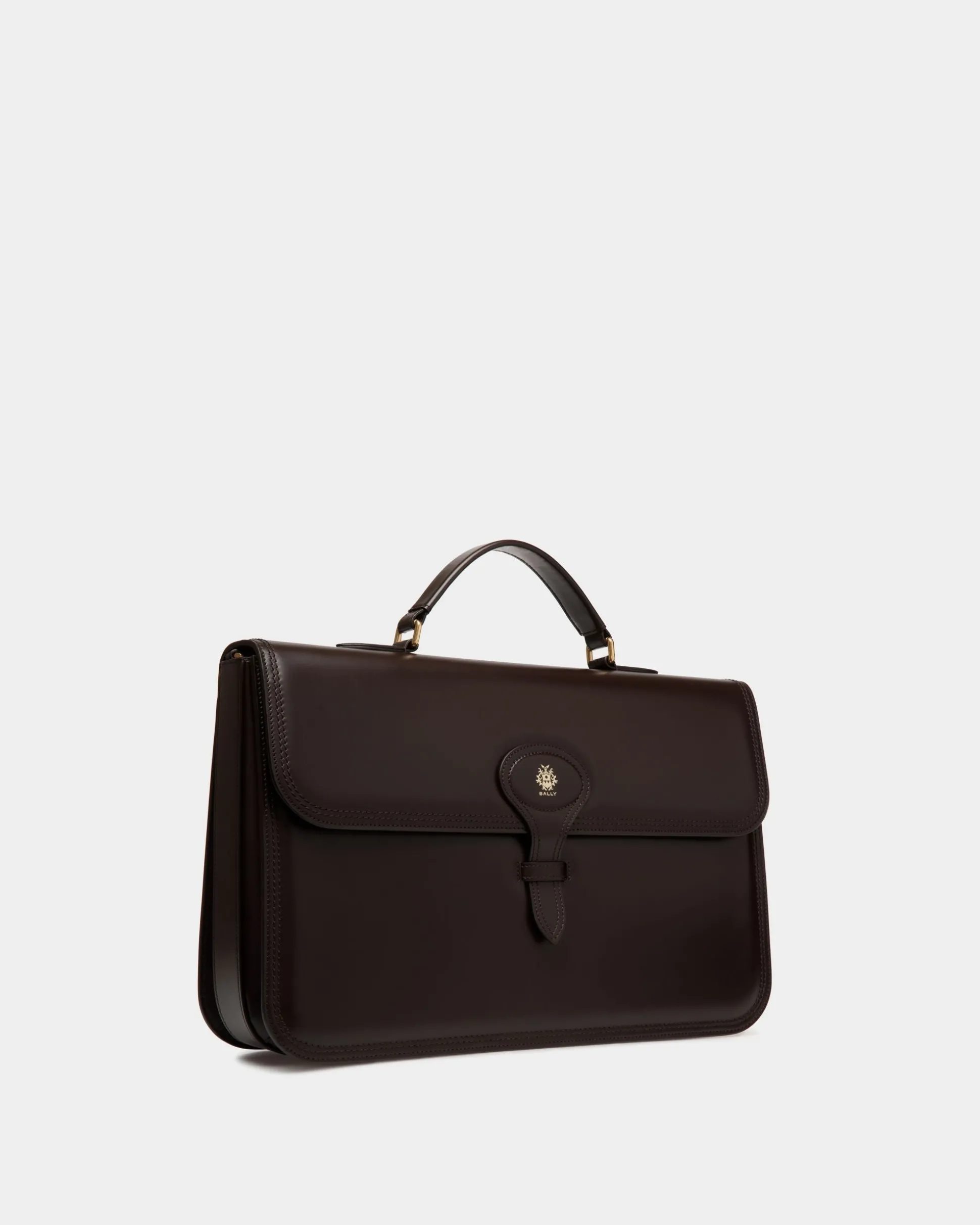 Beckett Briefcase In Ebano Leather