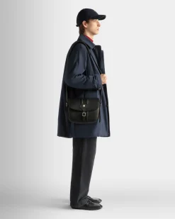 Beckett Crossbody Bag in Black Leather