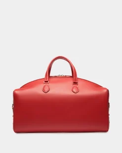 Beckett Weekender in Candy Red Leather