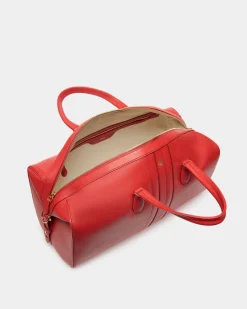 Beckett Weekender in Candy Red Leather