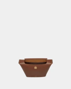 Belle Top Handle Bag in Brown Leather