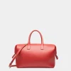 Belle Top Handle Bag In Candy Red Leather