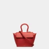 Belle Top Handle Bag in Candy Red Leather