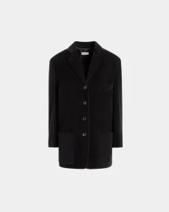 Blazer In Black Cotton Corduroy