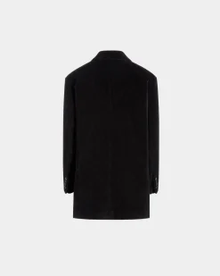 Blazer In Black Cotton Corduroy