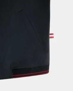 Blouson In Navy Blue Nylon