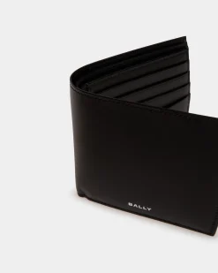 Busy Bally Bifold Wallet in Black Leather