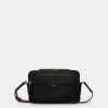 Code Crossbody Bag in Black Nylon