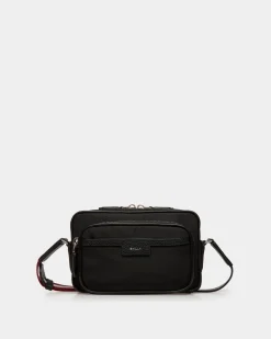 Code Crossbody Bag in Black Nylon
