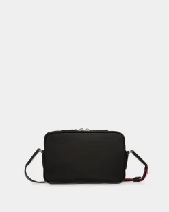 Code Crossbody Bag in Black Nylon